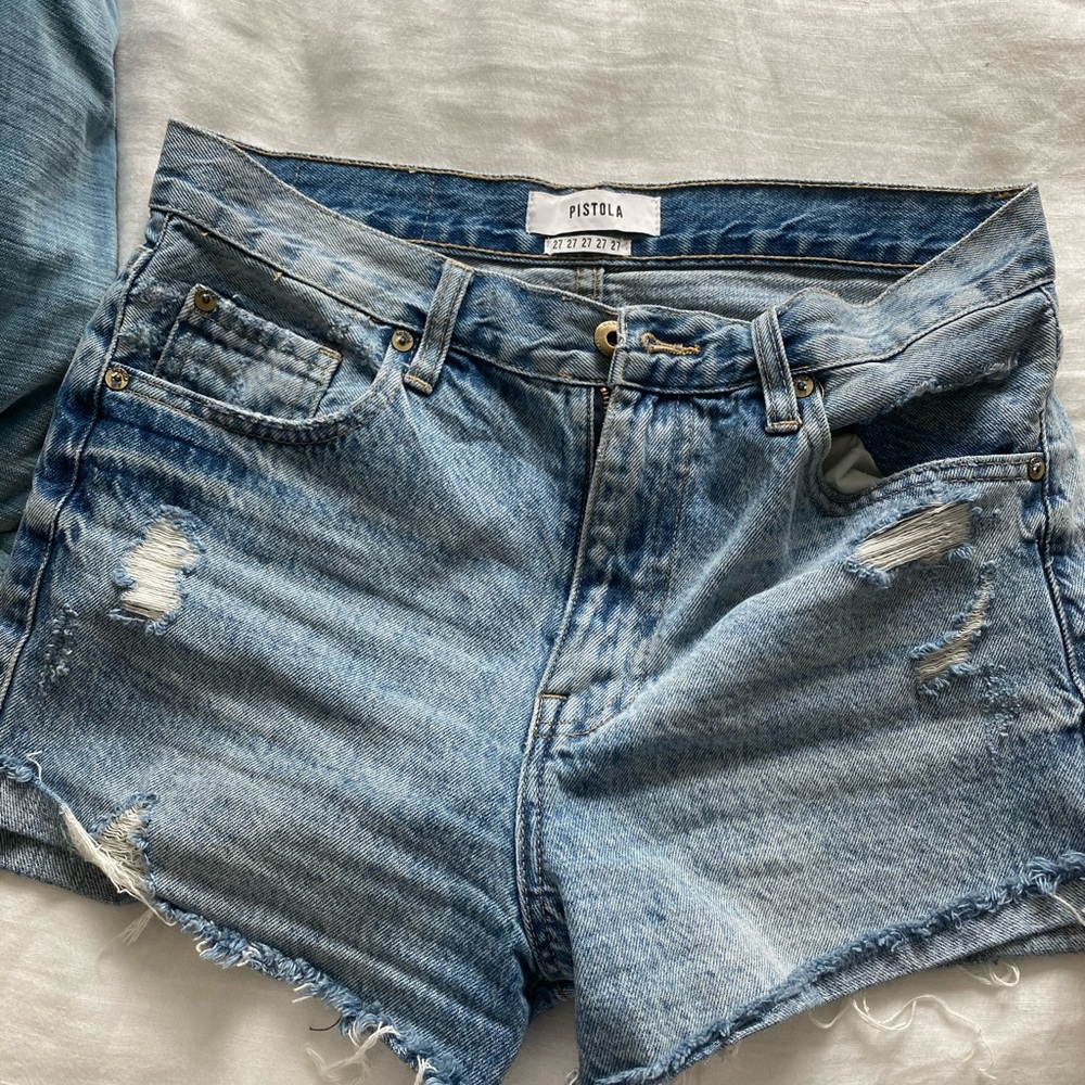 Pistols denim shorts